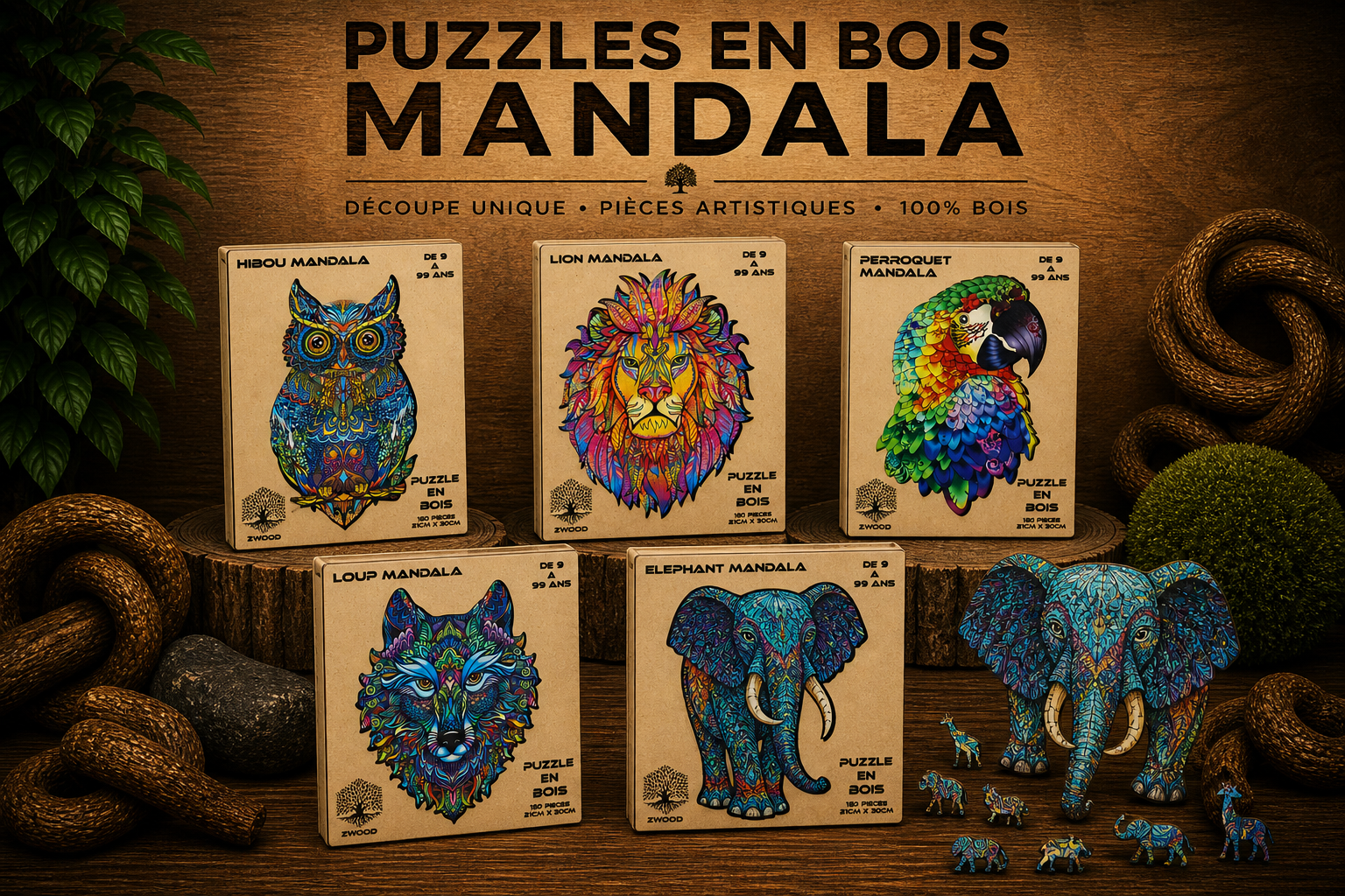 Puzzles en bois originaux et décoratifs | Zwood