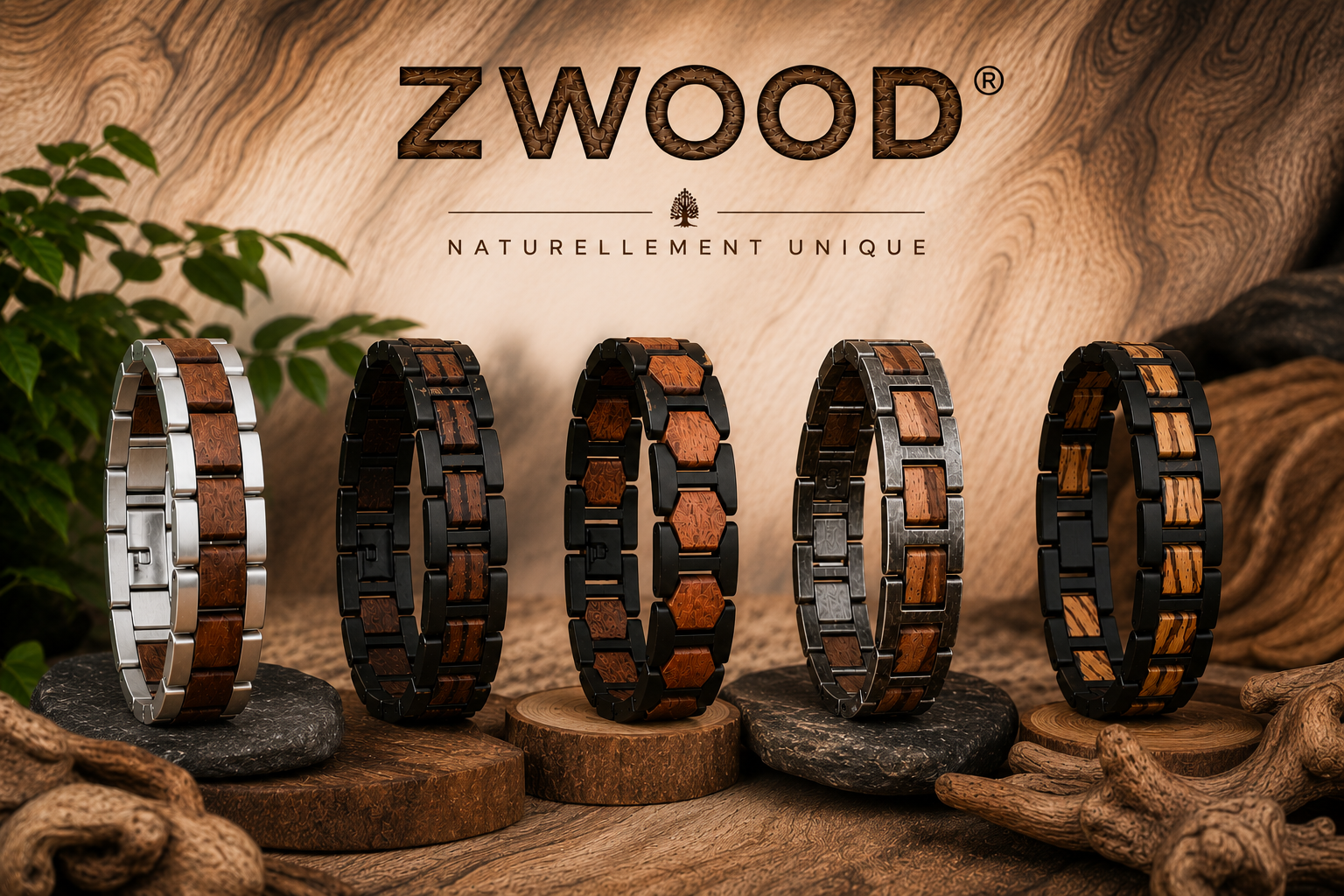 Bracelets en bois homme et femme | Zwood