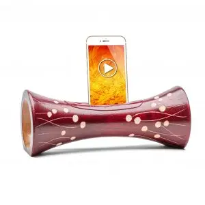 Mangobeat enceinte naturelle en bois sans fil pour téléphone