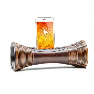 Mangobeat enceinte naturelle en bois sans fil pour téléphone