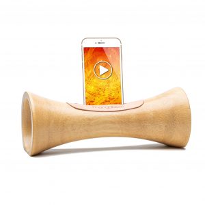 Mangobeat enceinte naturelle en bois sans fil pour téléphone