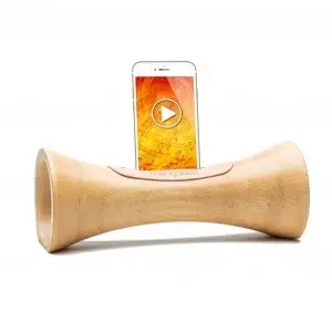 Mangobeat enceinte naturelle en bois sans fil pour téléphone