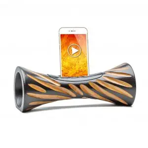 Mangobeat enceinte naturelle en bois sans fil pour téléphone