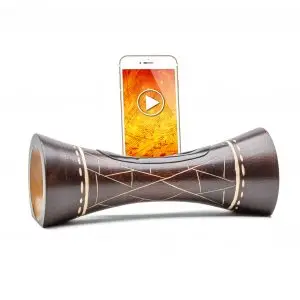 Mangobeat enceinte naturelle en bois sans fil pour téléphone